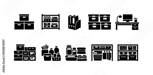Food and restaurant flat icon set. culinary, kitchen, menu, gourmet icons collection.