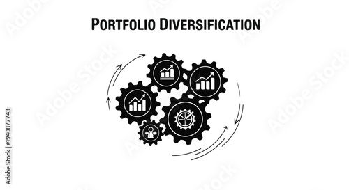 Portfolio diversification and investment strategy concept