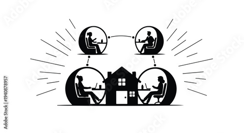 remote team collaboration at home office