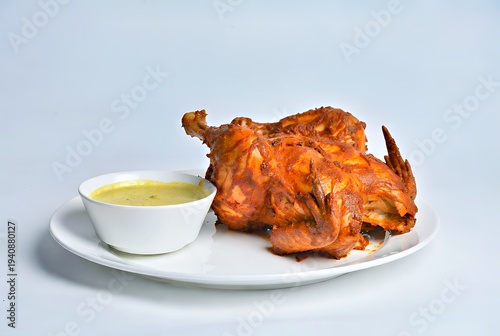 Spiced Roast Chicken with Creamy Mustard Dip: Flavorful Recipe Guide