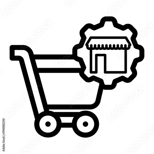 shopping Line Icon
