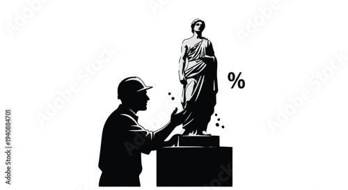 inflation rate rising economy concept illustration