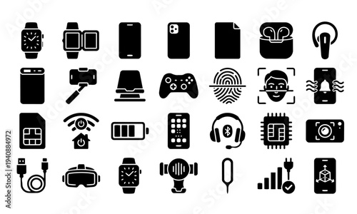 Smart Devices and Mobile Accessories Icons