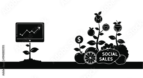 social media marketing growth strategy graph