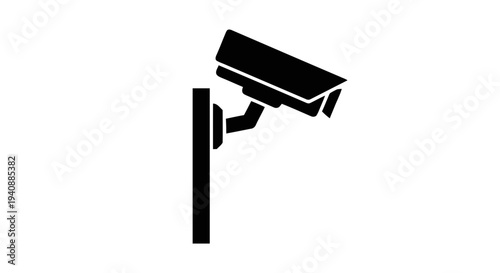Vector illustration of security camera icon on a transparent background
