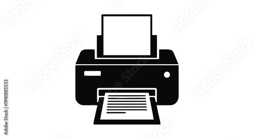 Vector illustration of printer icon on a transparent background