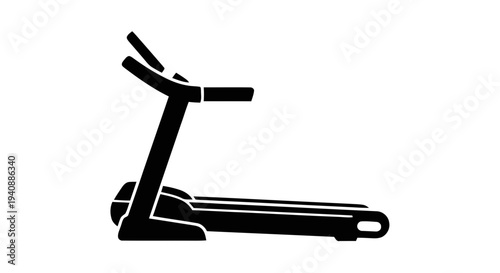 Vector illustration of treadmill icon for fitness and gym equipment on a transparent background