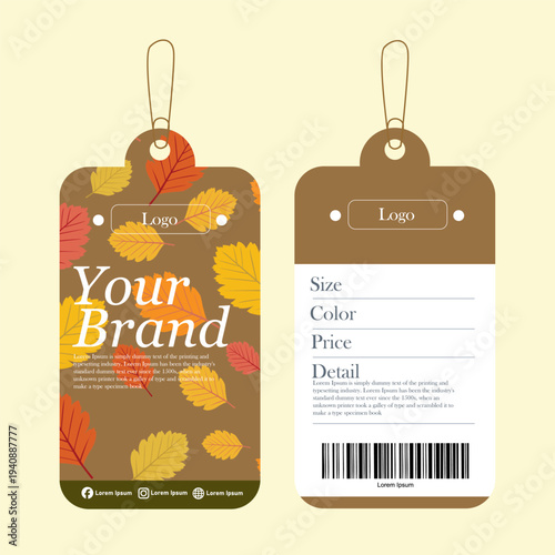 fashion boutique template design with fall frame