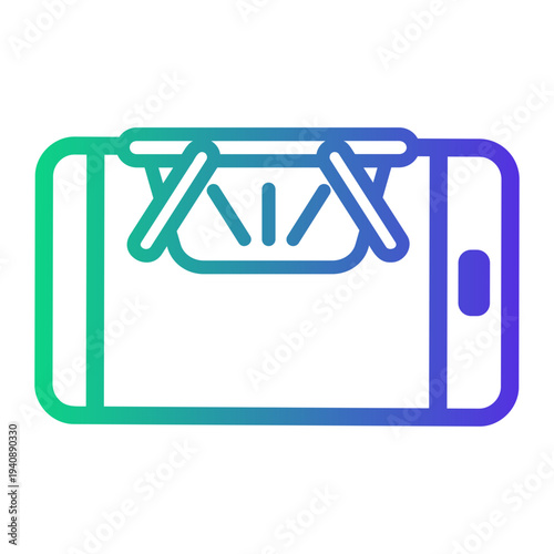 online store Line Gradient Icon