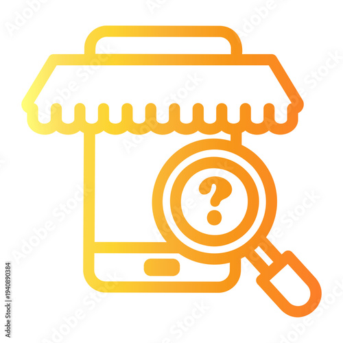 search Line Gradient Icon