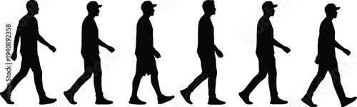 Set of simple black human stick figure icons showing various arm gestures like waving and standing in different poses.