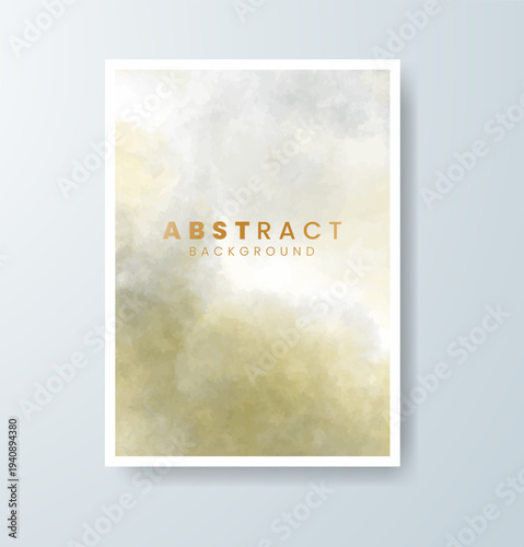 Wedding invitation with abstract splash watercolor