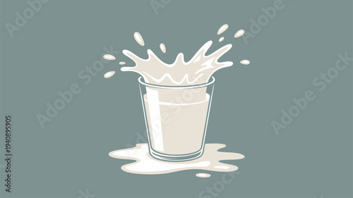 Milk glass splash minimal