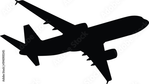 Airplane, aircraft, jet, silhouette, flying, aviation, transport, travel, airline, flight, passenger, airplane, sky, journey, vehicle, transportation, silhouette, symbol, illustration, collection