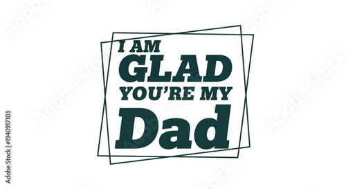 A heartwarming vector illustration expressing gratitude for a beloved father, perfect for Father's Day design projects.