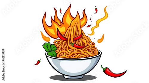 Fiery noodle bowl bursts with spice