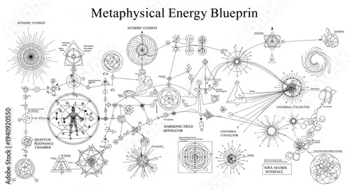 Metaphysical Energy Blueprint Diagram.