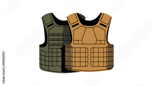 Two tactical vests ready for duty.