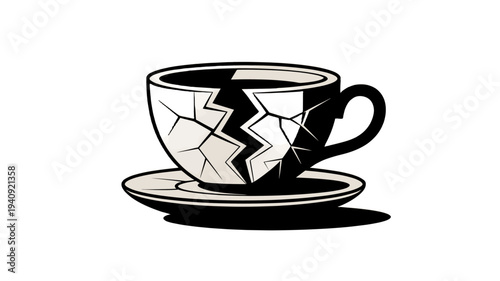 A broken teacup.