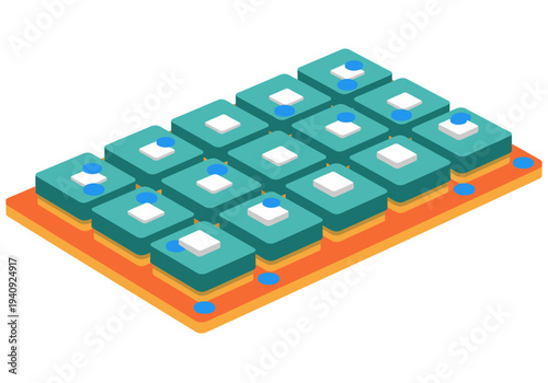 stylized 3D rendering showcases a transdermal drug delivery patch highlighting its layered design and drug compartments Modern vibrant colors and a clean composition