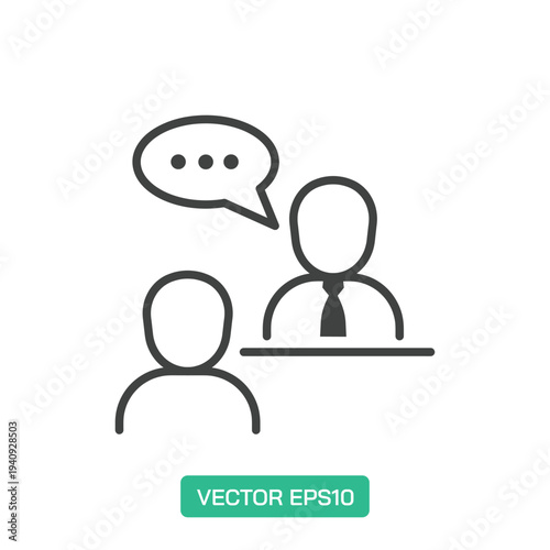 Educational Consultation icon. Thin line icon vector
