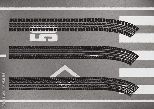 tire skid mark brush, realistic tire track brush, drifting tire mark brush, car tire trace brush, grunge tire track brush