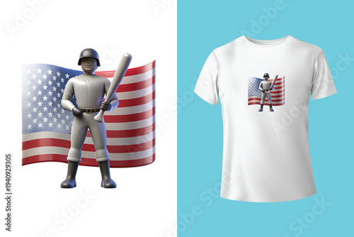 Hipster handsome male model with beard wearing white blank t-shirt and a baseball cap with space for your logo or design in casual urban style