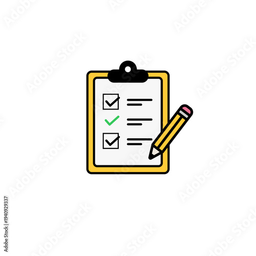 タスク管理チェックリストのクリップボードアイコン