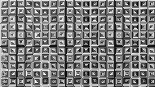 幾何学的な雷紋のシームレスパターン（中華風・和風・渦巻き・モノクロ・ベクター素材）：Geometric meander seamless pattern. Chinese Greek key vector motif for texture, background, and design.