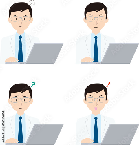 ノートPCと男性医師②