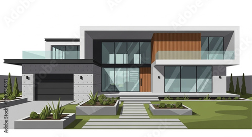 Modern Luxury Residence with Sleek Architectural Design.