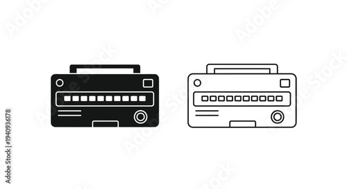 Vintage radio illustration Vector