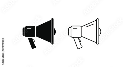 Megaphone icon set Vector