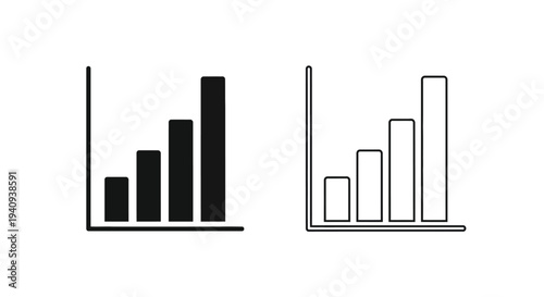 Bar chart graphs Vector