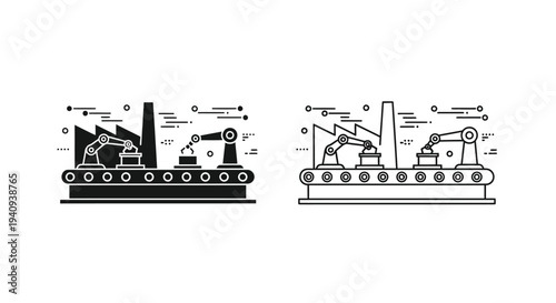 Heavy machinery industrial equipment Vector