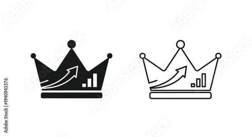 Crown growth success Vector