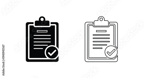 Clipboard icons checklist Vector