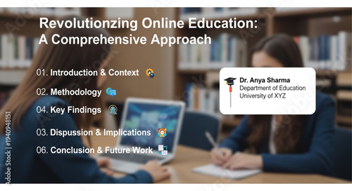 Students learning online in a library setting.