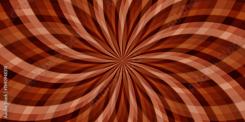 Retro banner with sun and rays in style of 70s. Sunburst, sunrise summer background. Sunbeam illustration, starburst geometric pattern. Vintage wallpaper