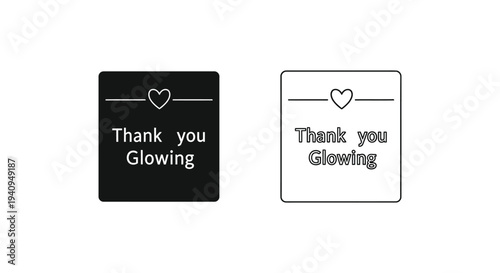 Thank you glowing heartfelt appreciation Vector
