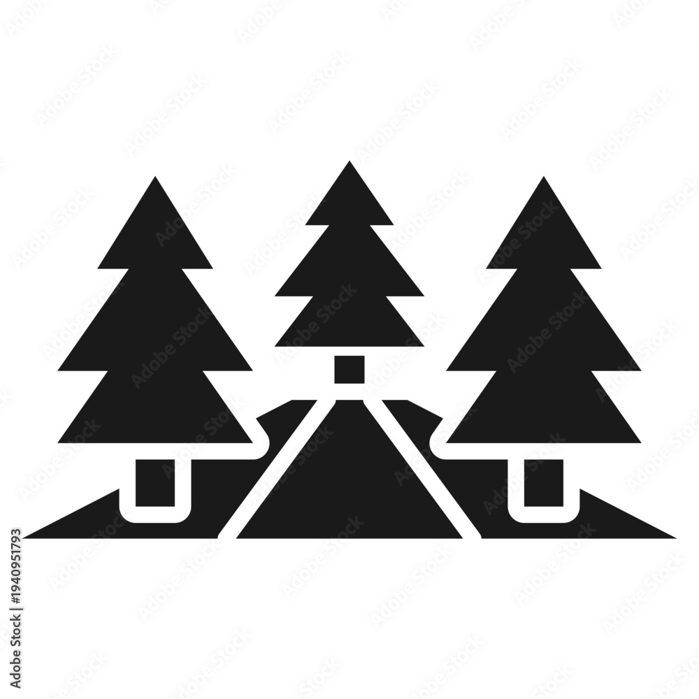 Obraz premium forest glyph
