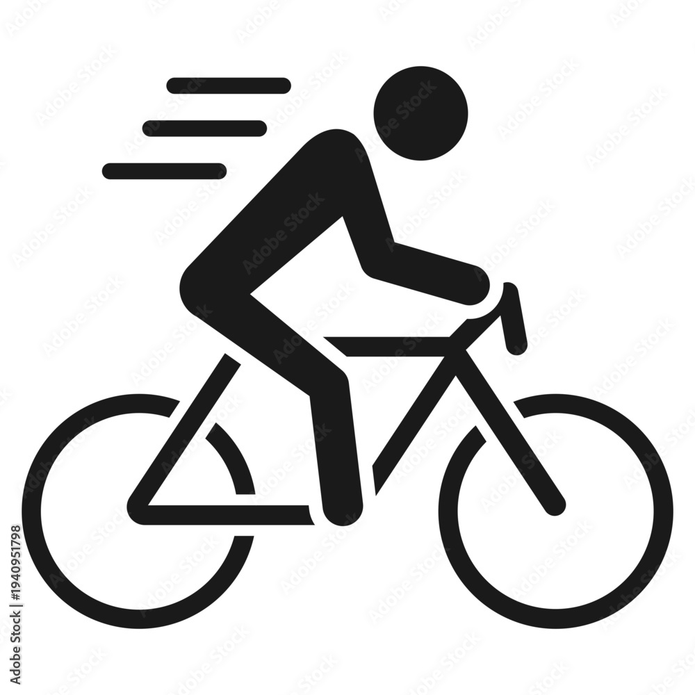 Obraz premium bicycle glyph