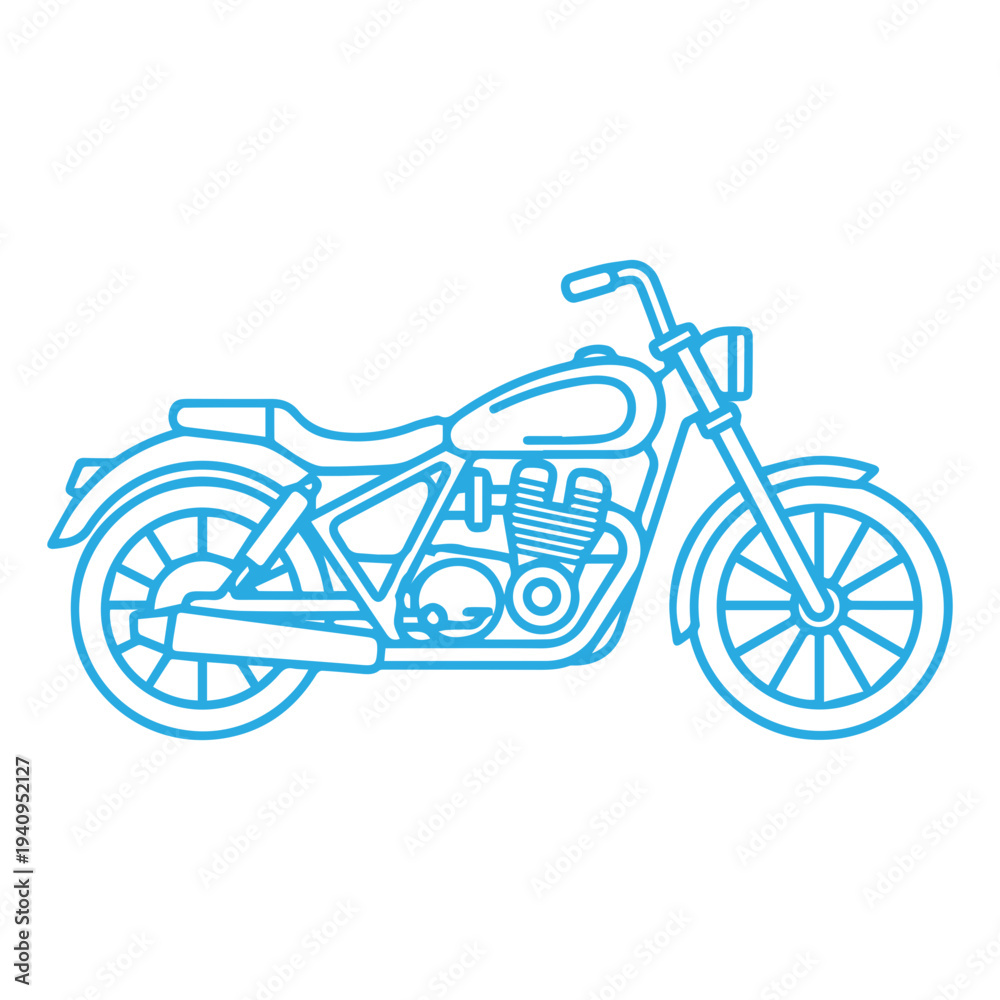 Fototapeta premium Motorcycle Outline Icon