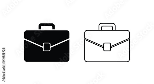 Briefcase icon set Vector