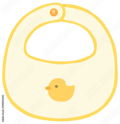 ひよこのスタイのイラスト ベビーグッズ ベクター素材