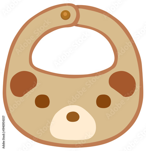 くまのスタイのイラスト ベビーグッズ ベクター素材