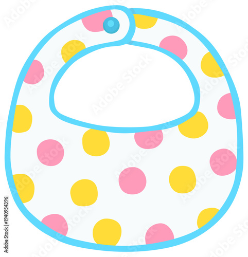 ドット柄のスタイのイラスト ベビーグッズ ベクター素材