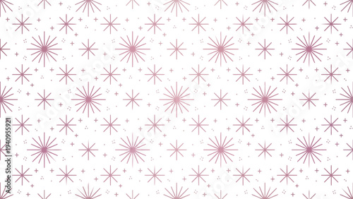 A beautiful geometric seamless pattern featuring shining stars, gems, and diamonds.