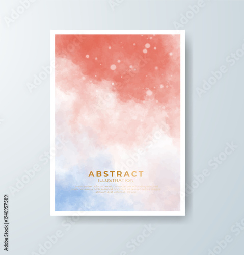 Cards with watercolor background. Design for your cover, date, postcard, banner, logo.