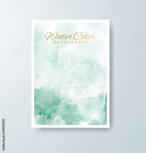 Cards with watercolor background. Design for your cover, date, postcard, banner, logo.